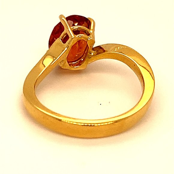 Spessartine 5.15ct Solid 18K Yellow Gold Ring - Picture 4 of 6